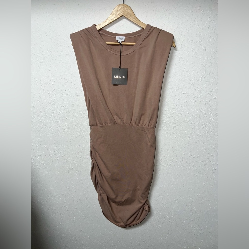 NEW with tags Le Lis Brown‎ Ruched Bodycon Dress